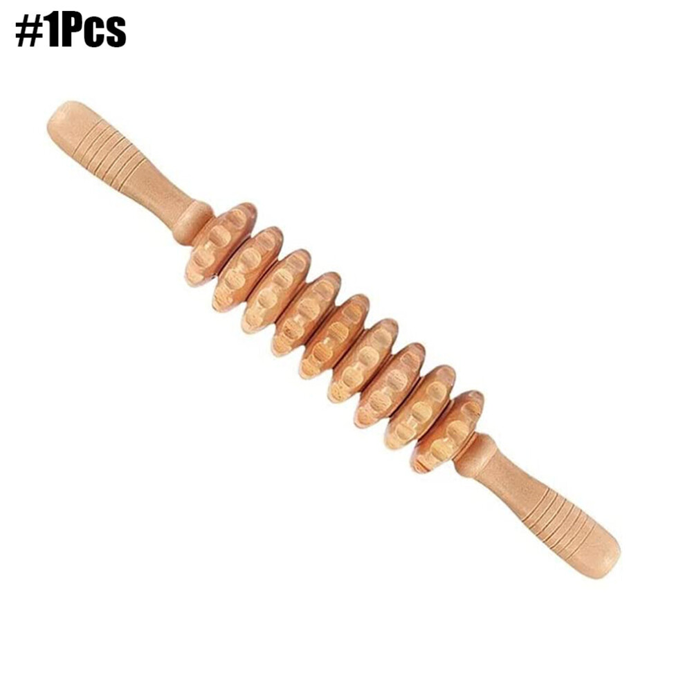 Dechoicelife (A-1Pcs) Wood Therapy Massage Tools Wooden Massager Body Shaping Massage Tool Set, Relieving Muscle Pain Body Contouring Anti-Cellulite