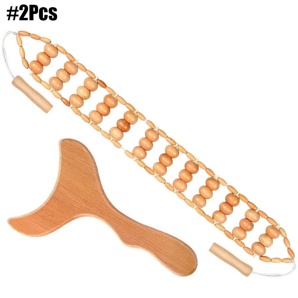 Dechoicelife (A-Black) Wood Therapy Massage Tools Wooden Massager Body Shaping Massage Tool Set, Relieving Muscle Pain Body Contouring Anti-Cellulite