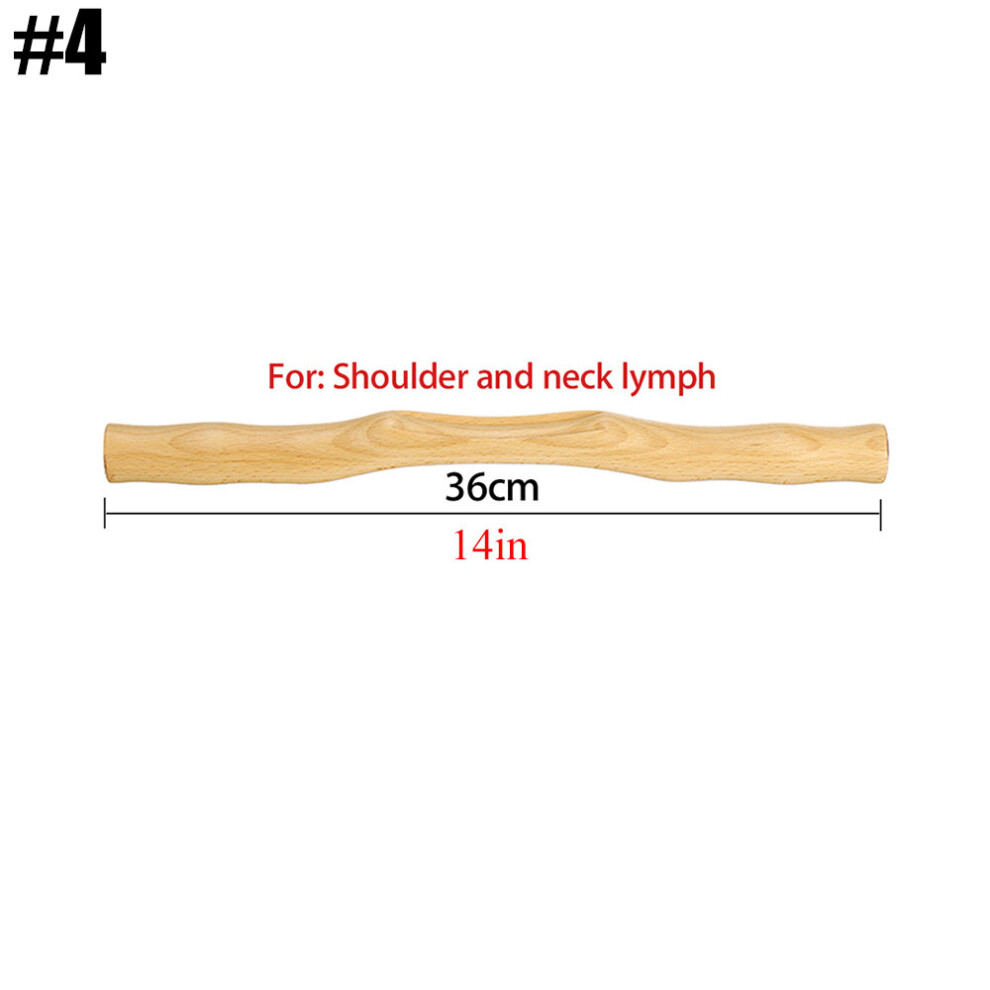 Dechoicelife (A-36Cm) Natural Wood Guasha Scraping Stick Scraper For Fat Burner Back Shoulder Neck Waist Leg Body Massage Therapy Slimming Tool