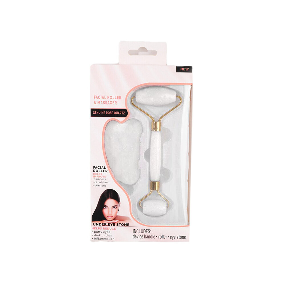 Dechoicelife Beige (A-) Natural Massager For Face Jade Roller Face Massager Gua Sha Massage Tool Set Gua Sha Scraper Massage For Face Gua Sha