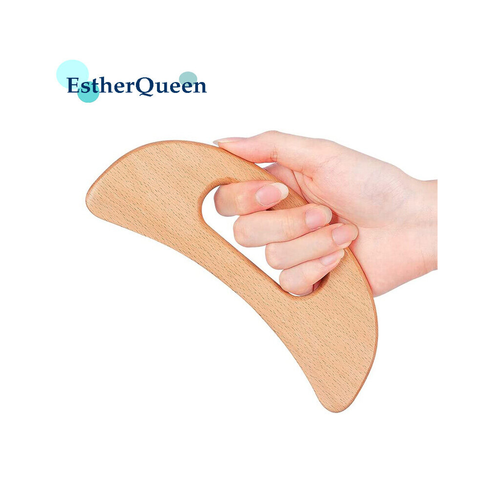 Dechoicelife Estherqueen Gua Sha Massage Tool Wood Therapy Lymphatic Drainage Massager Grip Scraping Board,Anti Cellulite For Body Shaping
