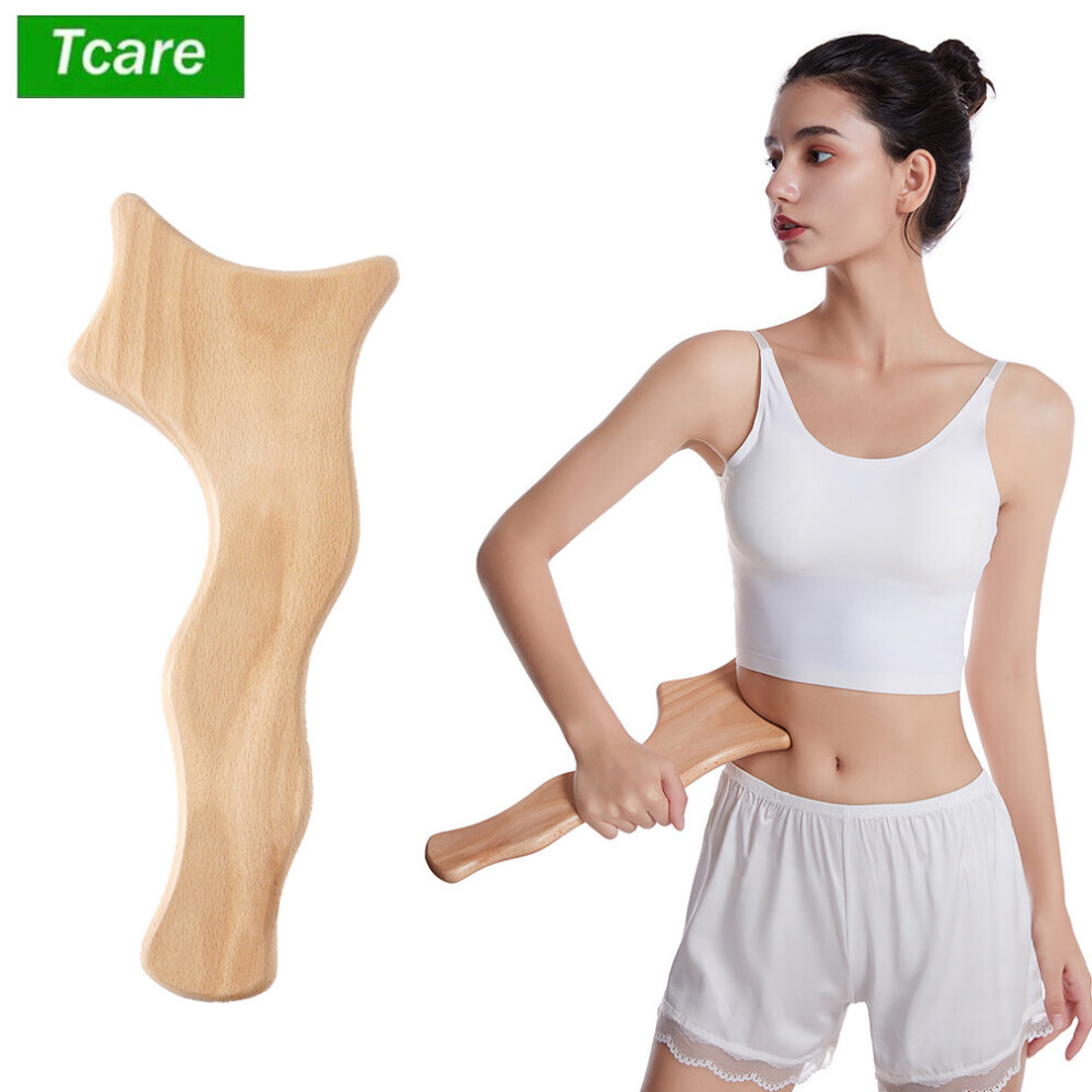 Dechoicelife Tcare Wood Massage Stick For Cellulite Lymphatic Drainage Wooden Manual Therapy Massager Tool, Muscle Deep Tissue Body Massagers