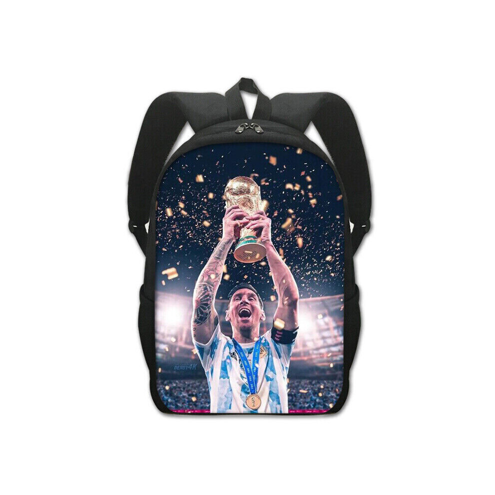 (2) New Lionel Messi Backpack Kids School Bag Travel Shoulders Bag Rucksack knapsack