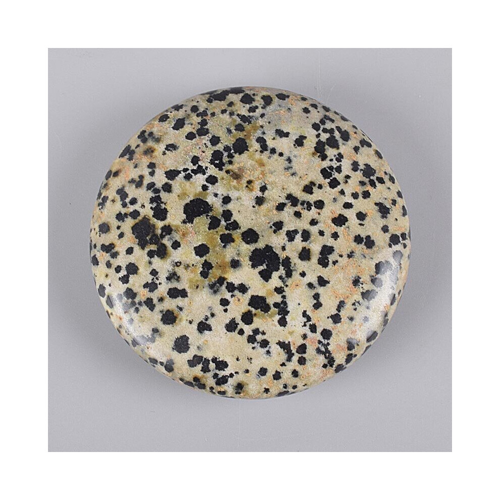 Dechoicelife (A-1 Pcs) Big Hot Massage Stone Natural Chakra Palm Stones Healing Spa Reiki Crystal Quartz Beauty Health Care Dalmatian Energy Tool 65Mm