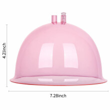 (a-180ML Pink) 1 Pair Buttocks Vacuum Cups With Y-Hose 25.6cm Big Size Breast Enlargement Cupping Hip Lifting Pump Cupping Replacement