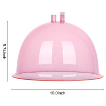 (a-230ML Pink) 1 Pair Buttocks Vacuum Cups With Y-Hose 25.6cm Big Size Breast Enlargement Cupping Hip Lifting Pump Cupping Replacement