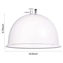 (a-230ML White) 1 Pair Buttocks Vacuum Cups With Y-Hose 25.6cm Big Size Breast Enlargement Cupping Hip Lifting Pump Cupping Replacement