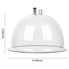 (a-210ML White) 1 Pair Buttocks Vacuum Cups With Y-Hose 25.6cm Big Size Breast Enlargement Cupping Hip Lifting Pump Cupping Replacement