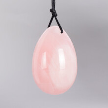 (a-45x30 mm) Yoni Egg Natural Rose Quartz Massage Set Drill Crystal Mineral Ball Kegel Exercise Tool Pelvic Floor Muscle Vagina For Women