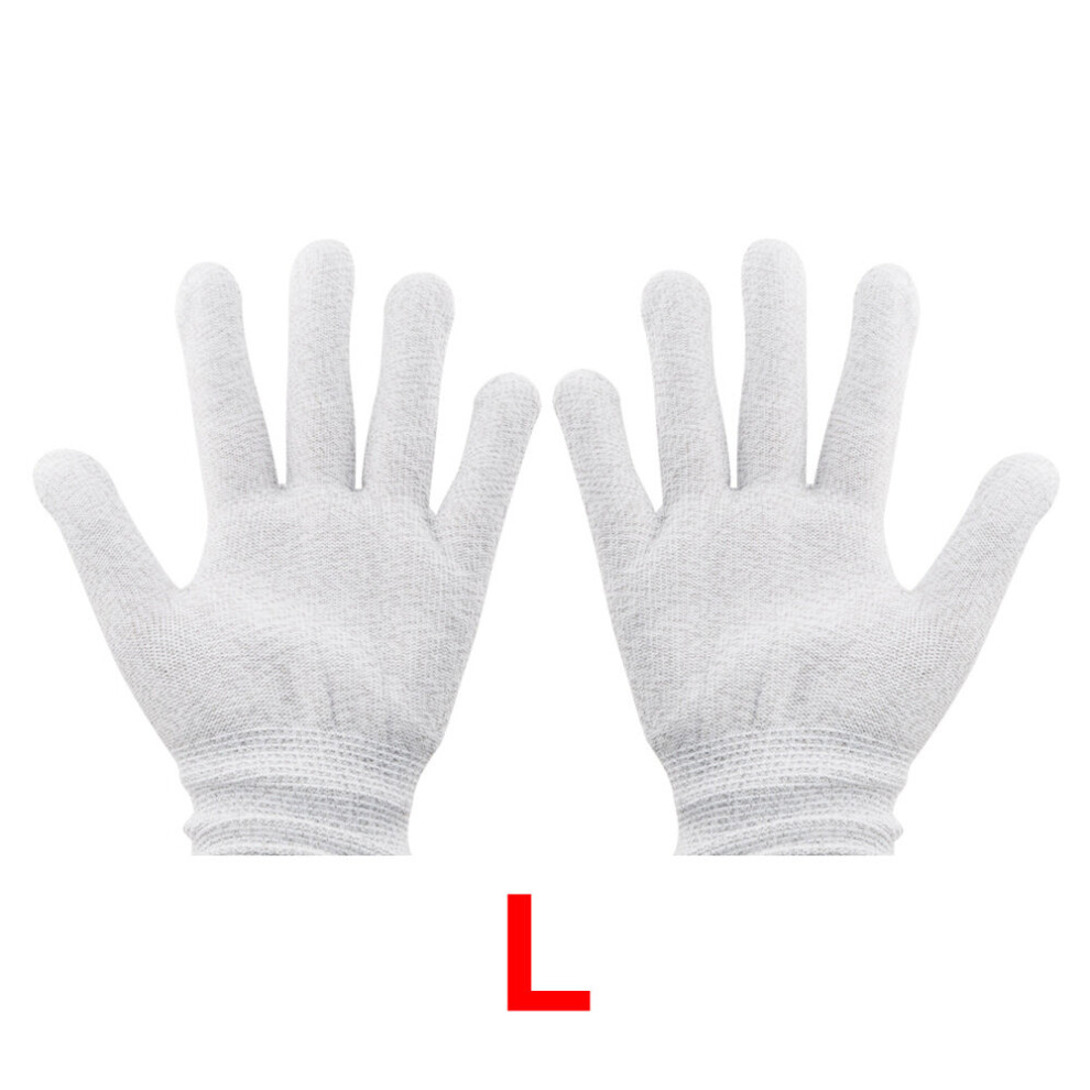 Dechoicelife (A-L Size) Fiber Conductive Massage Gloves Electro Shock Gloves With Wire For Pulse Massager Electric Acupuncture Tens Physiotherapy Device