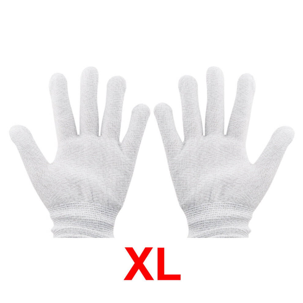 Dechoicelife (A-Xl Size) Fiber Conductive Massage Gloves Electro Shock Gloves With Wire For Pulse Massager Electric Acupuncture Tens Physiotherapy Device
