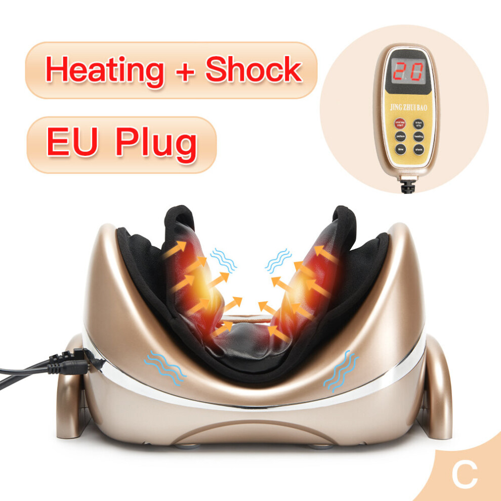 Dechoicelife (A-Type C-Eu Plug) Neck Massage Pillow Neck Shoulder Cervical Chiropractic Traction Device Massage Pillow For Pain Relief Relax Massager For Neck