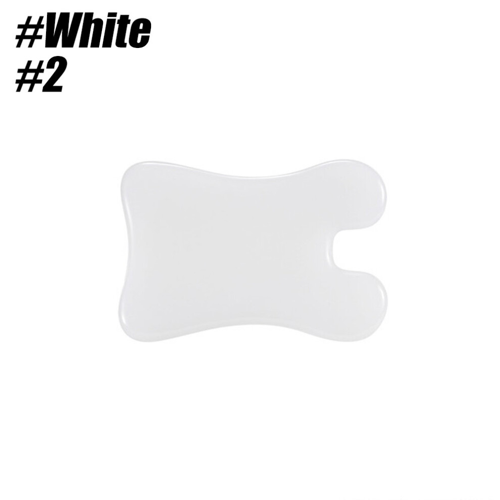 Dechoicelife White (A-2) 1Pcs Jade Scraping Massage Tool,Natural Jade Message Board For Face And Body,Facial Lifting Tool,Relax Muscles,Relieve Stress