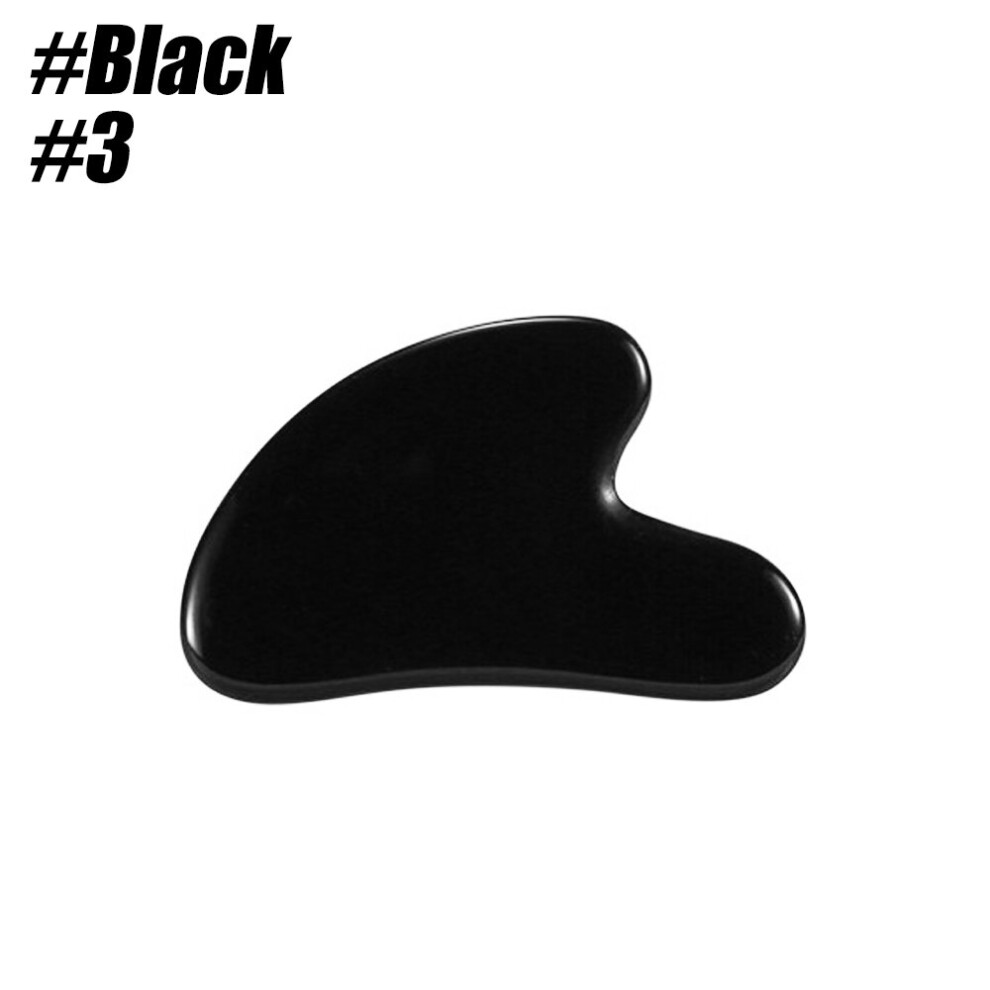 Dechoicelife Black (A-3) 1Pcs Jade Scraping Massage Tool,Natural Jade Message Board For Face And Body,Facial Lifting Tool,Relax Muscles,Relieve Stress