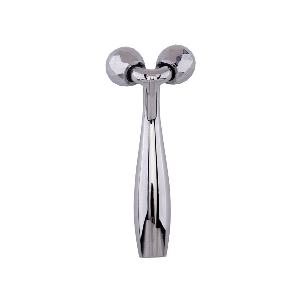 Dechoicelife (A-Silvery Round Stick) Facial Roller Massager Reduce Wrinkles Neck Eyes Massage Lymphatic Drainage Face Lifting Reduce Puffiness Skin Tightening