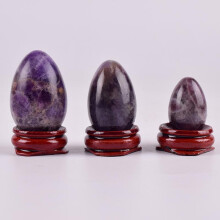 (a-3 pcs and base) Amethyst Kegel Eggs Natural Stone Eggs Set Undrill Crystal ball Yoni Eggs For Woman Pelvic Floor Muscle Vaginal Health Care