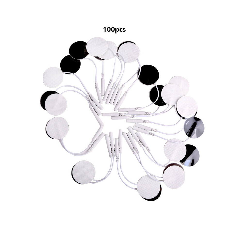 Dechoicelife (A-32Mmroundshape100pcs) 50/100Pcs Muscle Stimulator Electrode Pads For Pulse Muscle Stimulator Therapy Digital Machine Self Adhesive Replacement Pads