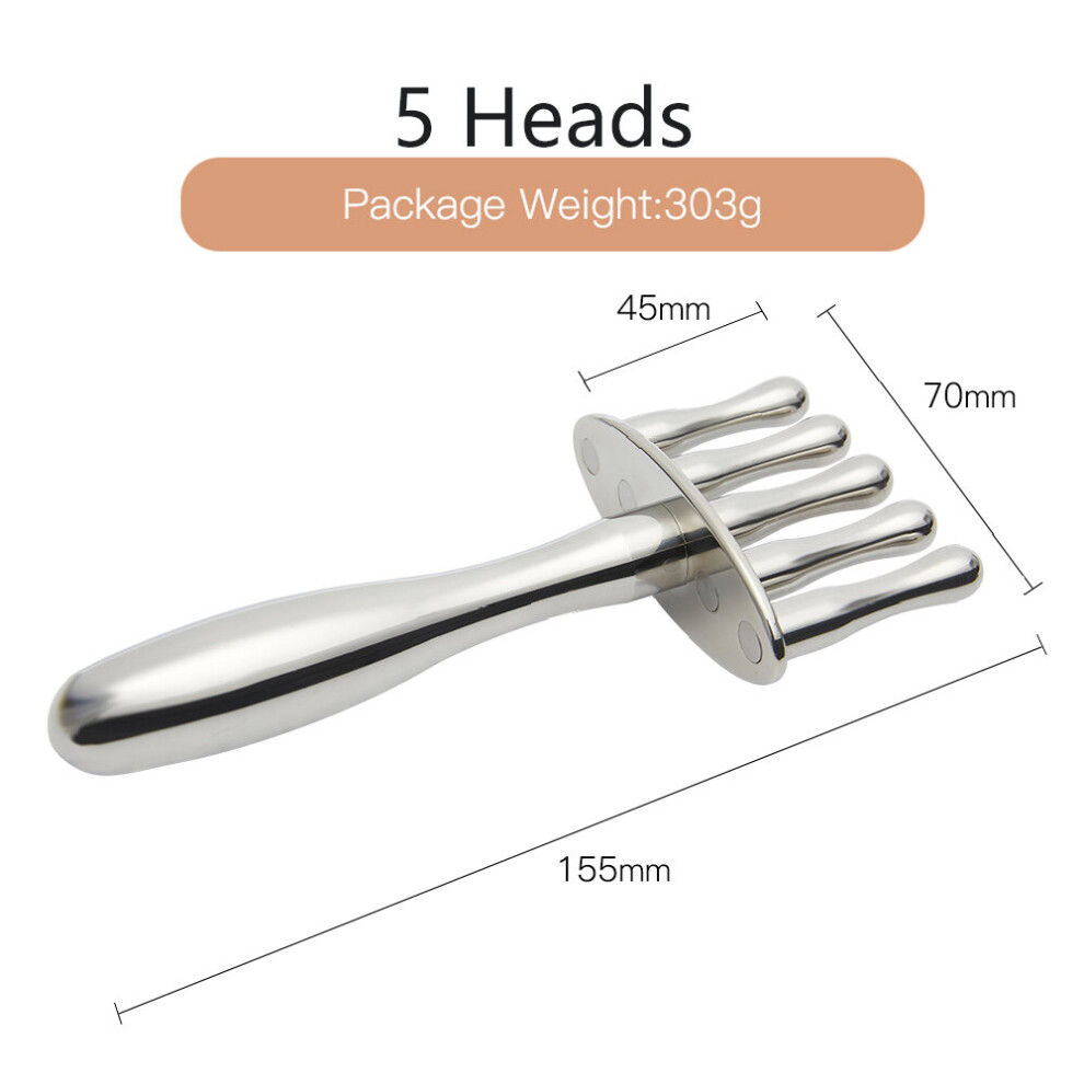 Dechoicelife (A-5 Heads) Magnetotherapy Pen Acupressure Massage Stick Anti Cellulite Fat Burner Trigger Point Massage Gua Sha Pain Relief Health Care