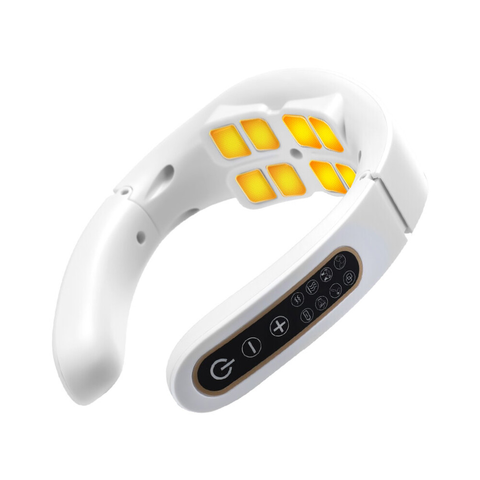 Dechoicelife Electric Heating Neck Massager Electromagnetic Pulse Cervical Spine Pain Relief Device Electroestimulador Kneading Massager