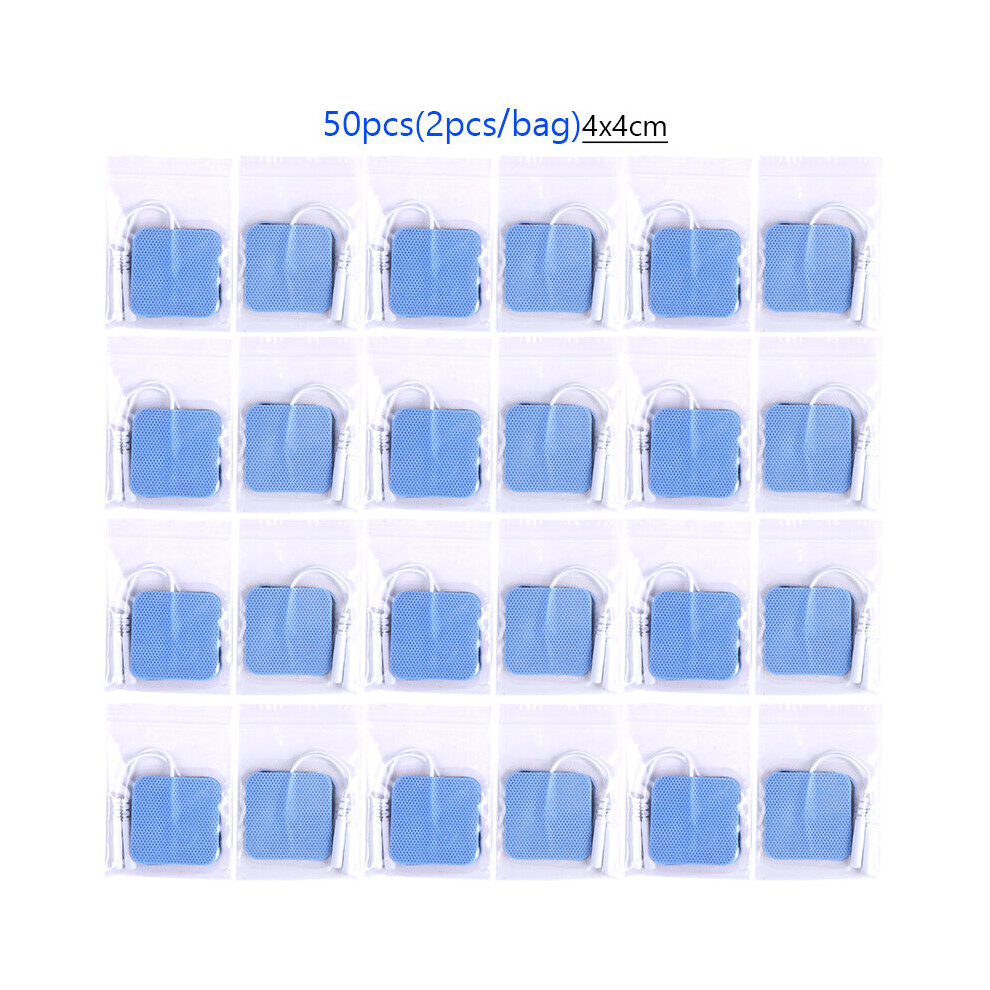 Dechoicelife (A-4X4cm50pcs) 50/100Pcs Muscle Stimulator Electrode Pads For Pulse Muscle Stimulator Therapy Digital Machine Self Adhesive Replacement Pads