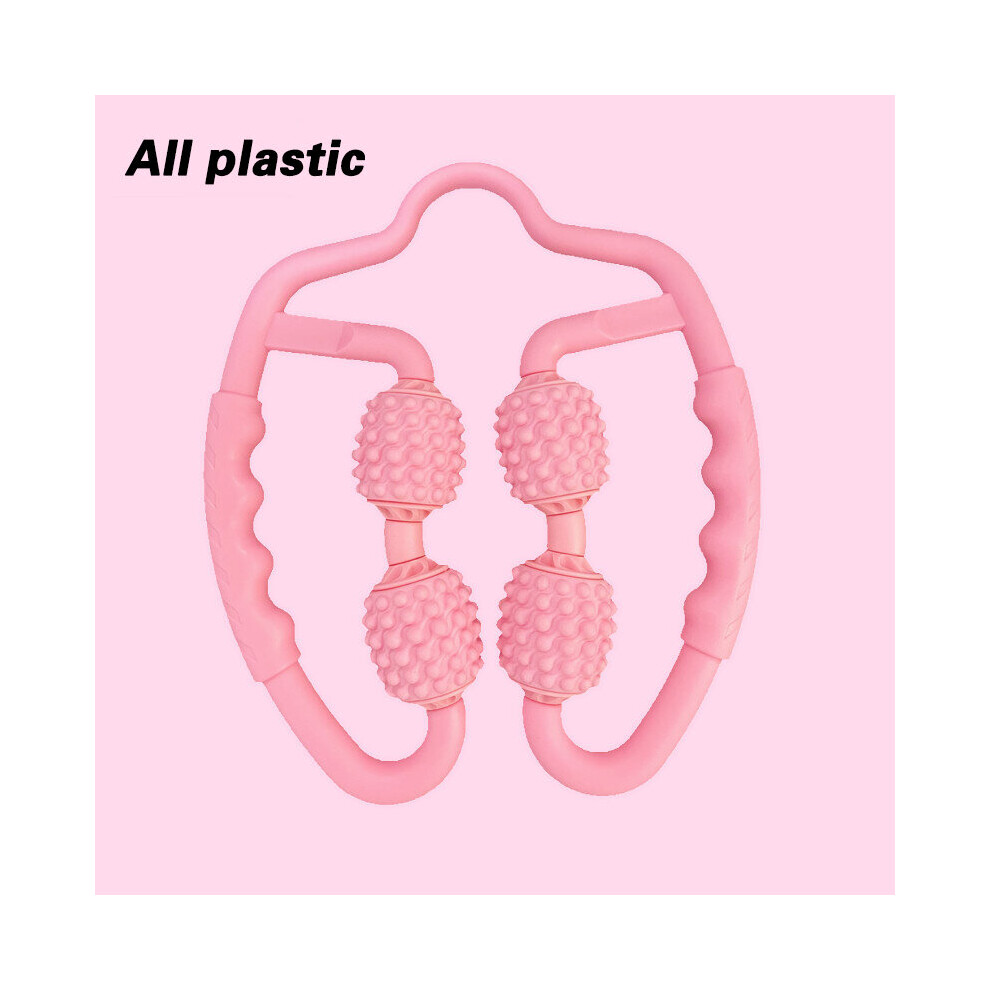 Dechoicelife Pink (A- 2) Cellulite Massager Massage Roller Legs Calf Thigh Neck Arm Elbow Deep Tissue Foam Roller Fascia Equipment Muscle Pain Relieve