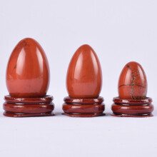 (a-3 pcs have base) Jade Yoni Egg Natural Red Jasper Massage Set Undrill Crystal Stone Mineral Ball Kegel Exercise Pelvic Floor Muscle Vagina Woman