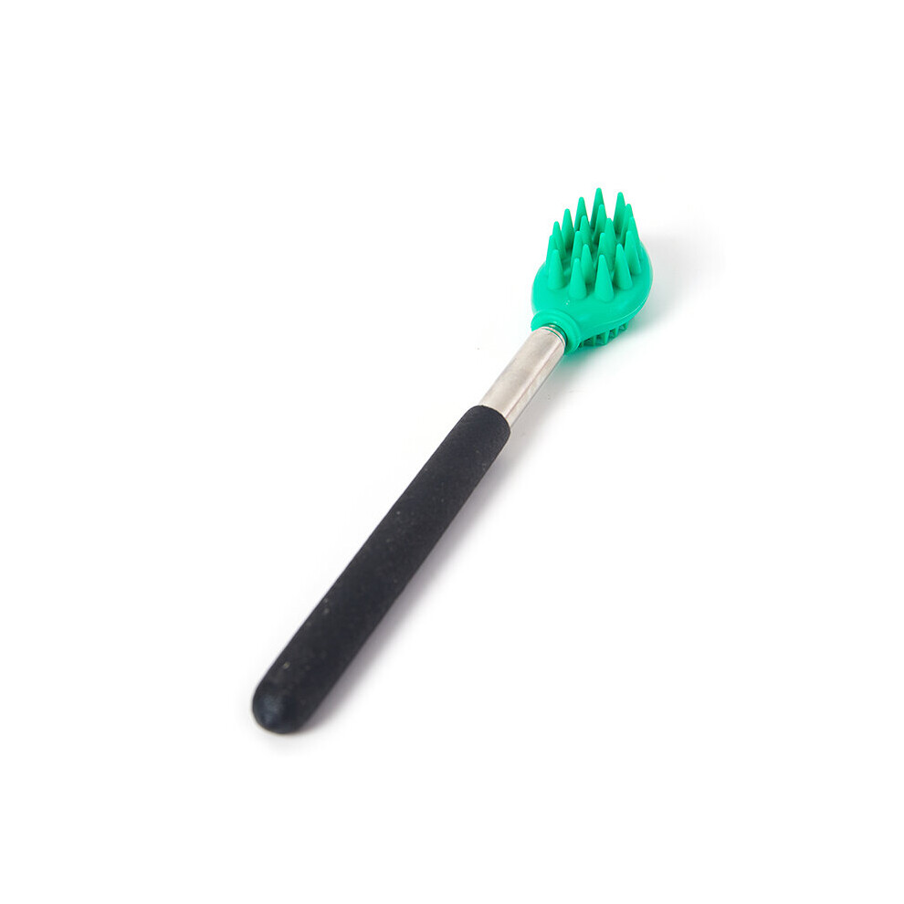 Dechoicelife Green (A-) Adjustable Silicone Massage Brush Telescopic Back Scratcher Scratching Backscratcher Massager Extendable Telescoping Itch Hackle