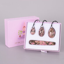 (a-4 pcs sets) Yoni Egg Gift Box Set Natural Rhodolite Stone Health Care Ball Kegel Exercise Massage Stick Pelvic Floor Muscle Vaginal Massager