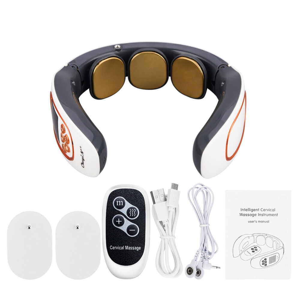 Dechoicelife White (A-) Ckeyin Electric Neck Massager Neck Massage Pain Relief Health Care Relaxing Health Deep Massage Cervical Vertebra Physiotherapy