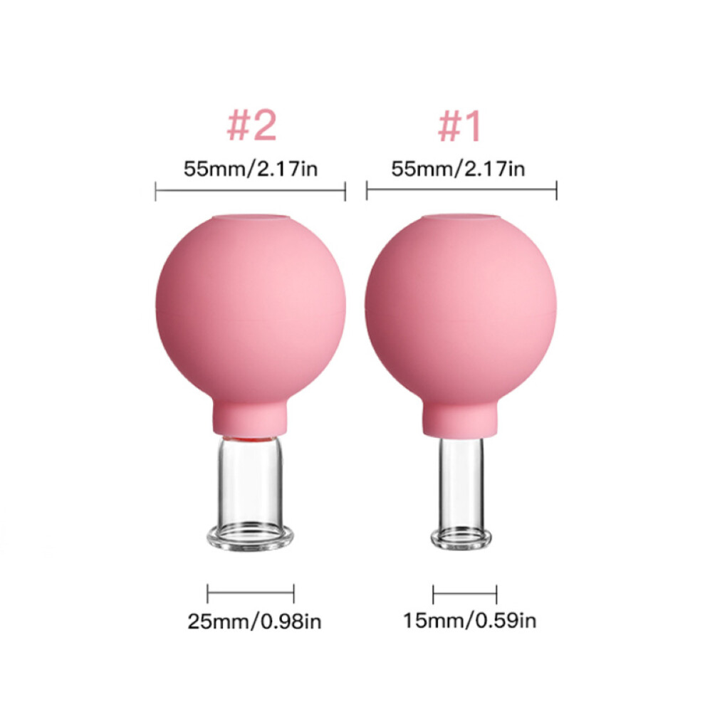 Dechoicelife Pink (A- Set1) Rubber Vacuum Cupping Glasses Massage Body Cups Anti Cellulite Cans Massage Vacuum Jar Medical Chineses Therapy Cupping Massage