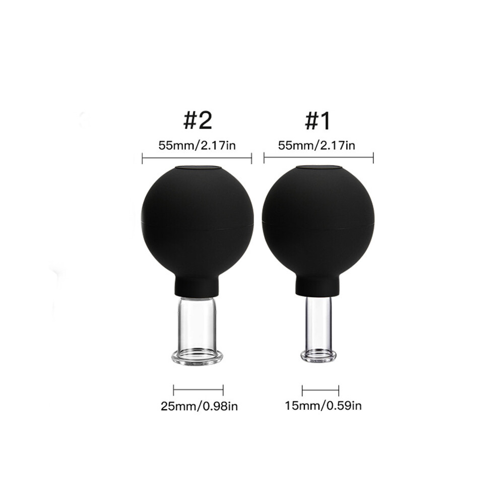 Dechoicelife Black (A- Set1) Rubber Vacuum Cupping Glasses Massage Body Cups Anti Cellulite Cans Massage Vacuum Jar Medical Chineses Therapy Cupping Massage