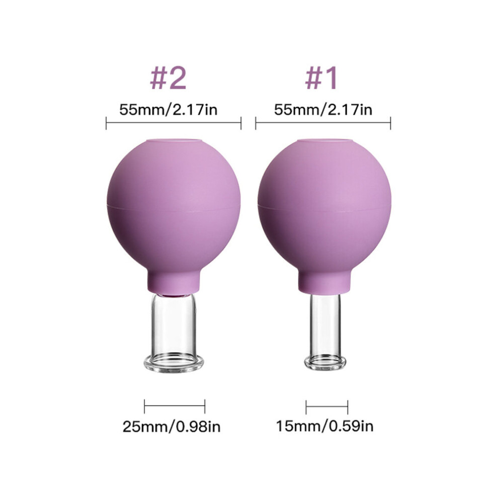 Dechoicelife Purple (A- Set1) Rubber Vacuum Cupping Glasses Massage Body Cups Anti Cellulite Cans Massage Vacuum Jar Medical Chineses Therapy Cupping Massage