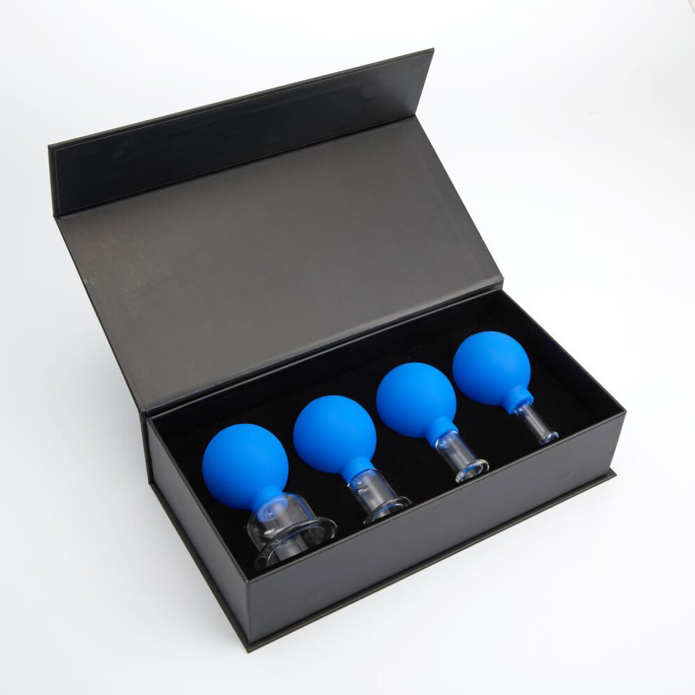 Dechoicelife Blue (A- Set3) Rubber Vacuum Cupping Glasses Massage Body Cups Anti Cellulite Cans Massage Vacuum Jar Medical Chineses Therapy Cupping Massage