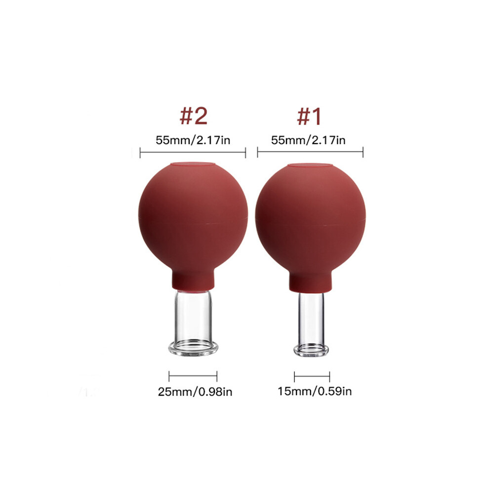 Dechoicelife Red (A- Set1) Rubber Vacuum Cupping Glasses Massage Body Cups Anti Cellulite Cans Massage Vacuum Jar Medical Chineses Therapy Cupping Massage