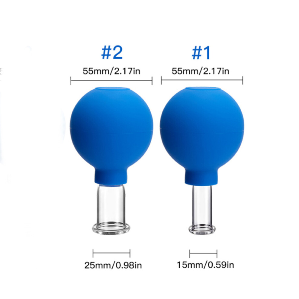 Dechoicelife Blue (A- Set1) Rubber Vacuum Cupping Glasses Massage Body Cups Anti Cellulite Cans Massage Vacuum Jar Medical Chineses Therapy Cupping Massage