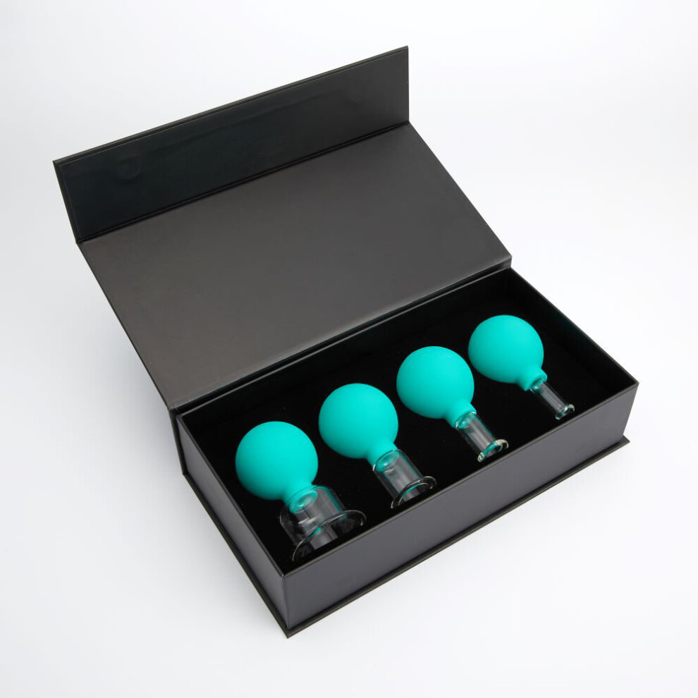 Dechoicelife Green (A- Set3) Rubber Vacuum Cupping Glasses Massage Body Cups Anti Cellulite Cans Massage Vacuum Jar Medical Chineses Therapy Cupping Massage