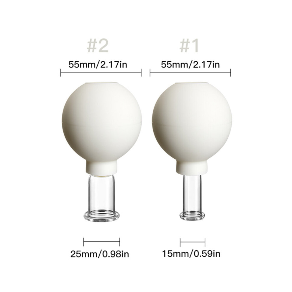 Dechoicelife White (A- Set1) Rubber Vacuum Cupping Glasses Massage Body Cups Anti Cellulite Cans Massage Vacuum Jar Medical Chineses Therapy Cupping Massage