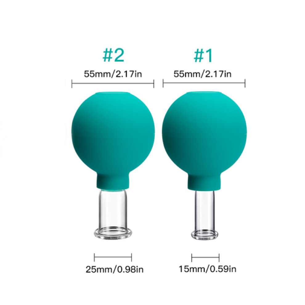 Dechoicelife Green (A- Set1) Rubber Vacuum Cupping Glasses Massage Body Cups Anti Cellulite Cans Massage Vacuum Jar Medical Chineses Therapy Cupping Massage