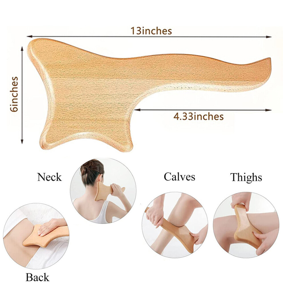 Dechoicelife (A-2-1Pcs) Wood Therapy,Lymphatic Drainage Tool,Wooden Guasha,Wood Therapy Massage Tools,Gua Sha Massage Soft Tissue Therapy