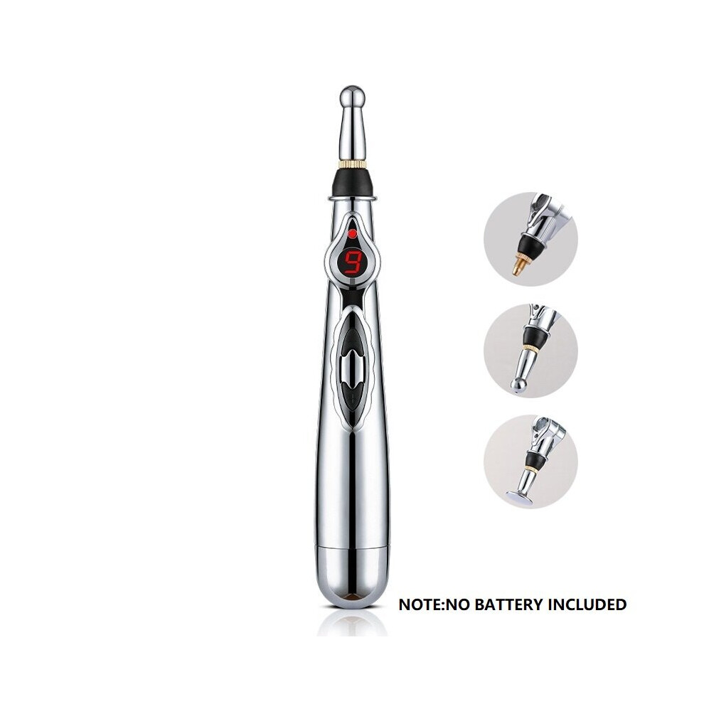 Dechoicelife (A-1Pc With 3 Heads) Electronic Acupuncture Pen Electric Meridians Laser Therapy Heal Massage Pen Meridian Energy Pen Relief Pain Tools
