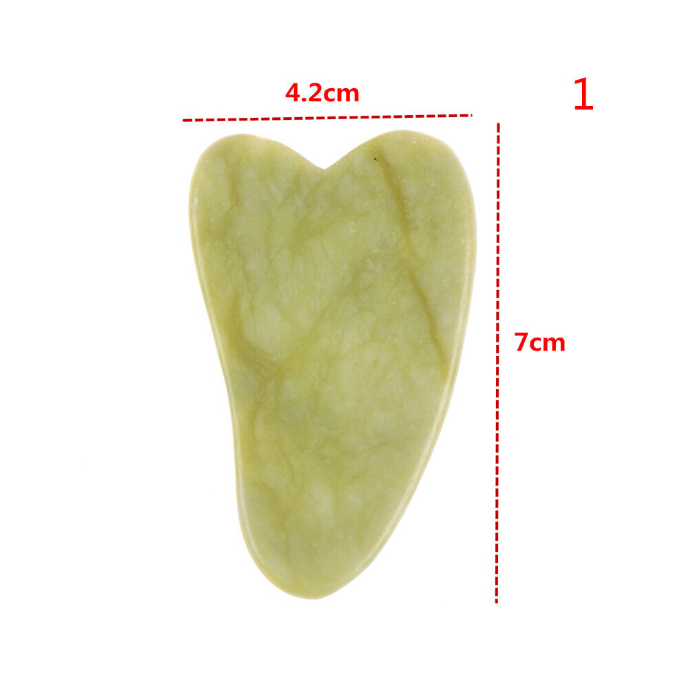 Dechoicelife Green (A-Army ) Aventurine Face Massager Gua Sha Scraper Board Facial Guasha Meridian Muscle Relaxation Skin Lifting Face Thin Gouache Scraper