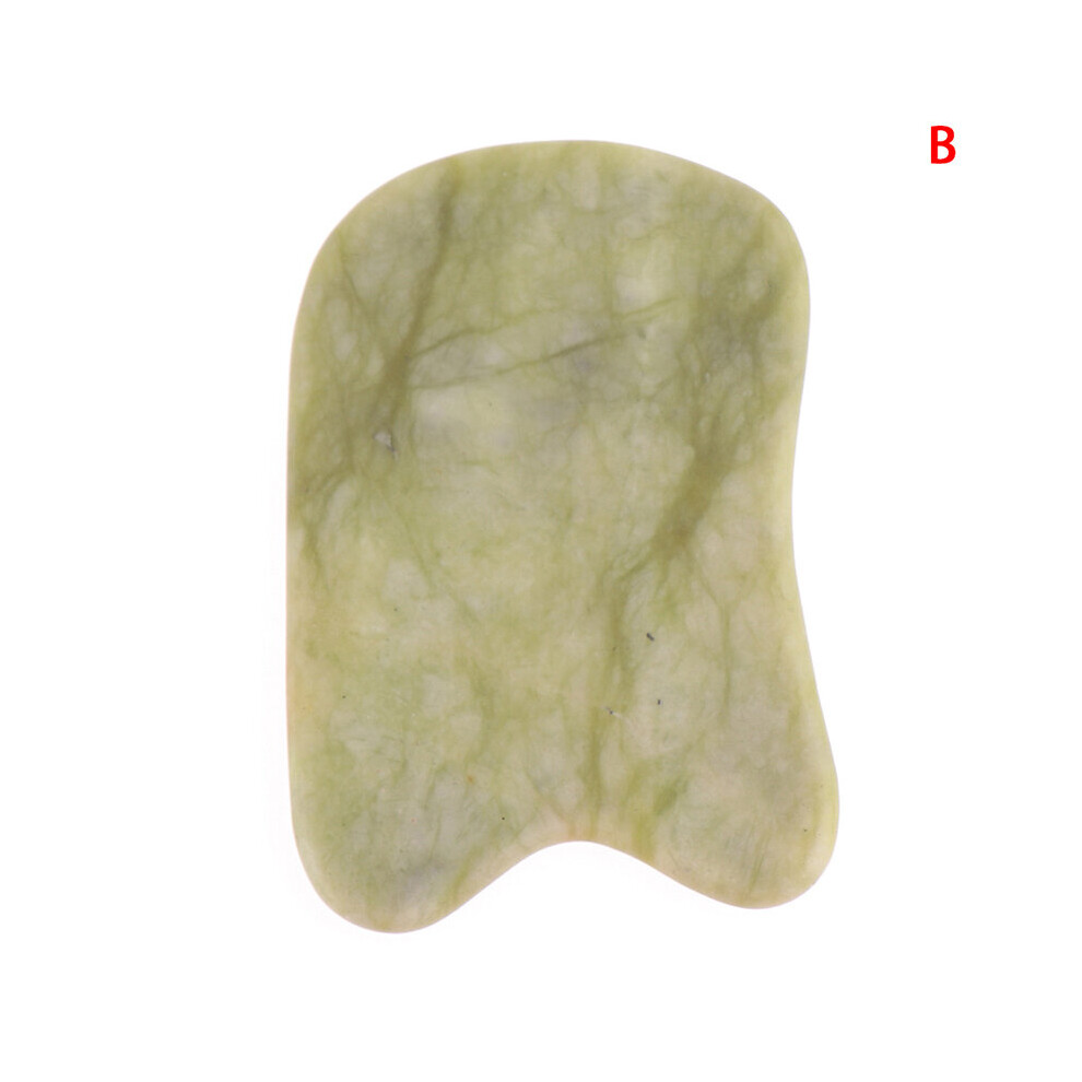 Dechoicelife White (A-) Aventurine Face Massager Gua Sha Scraper Board Facial Guasha Meridian Muscle Relaxation Skin Lifting Face Thin Gouache Scraper