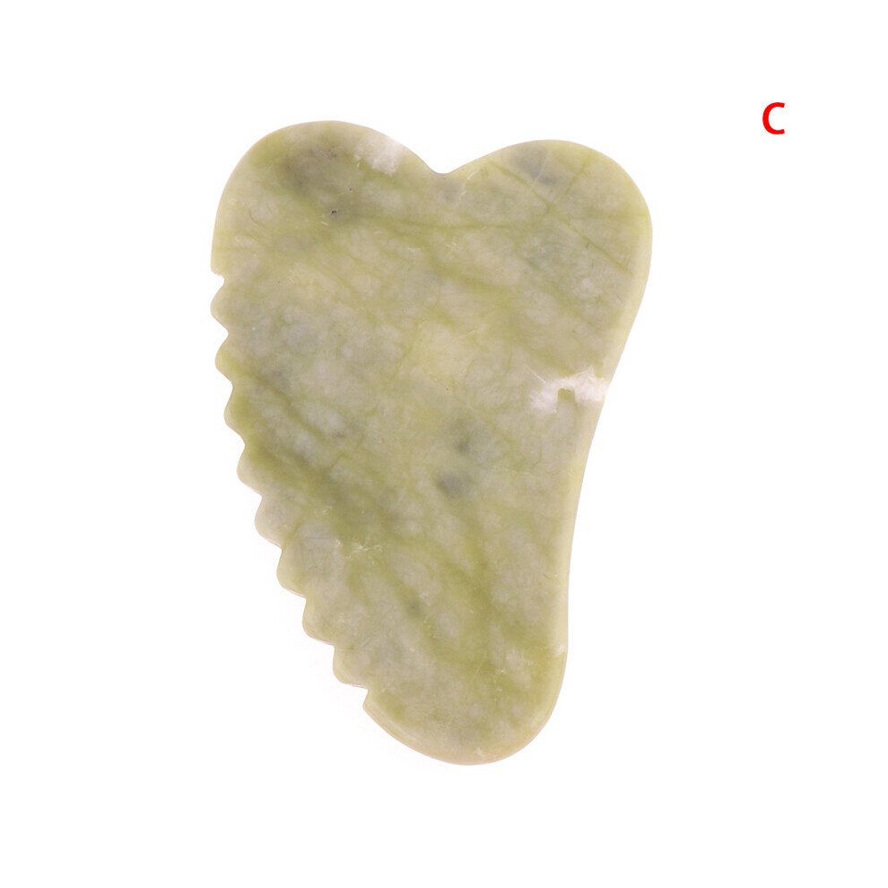 Dechoicelife Blue (A-) Aventurine Face Massager Gua Sha Scraper Board Facial Guasha Meridian Muscle Relaxation Skin Lifting Face Thin Gouache Scraper
