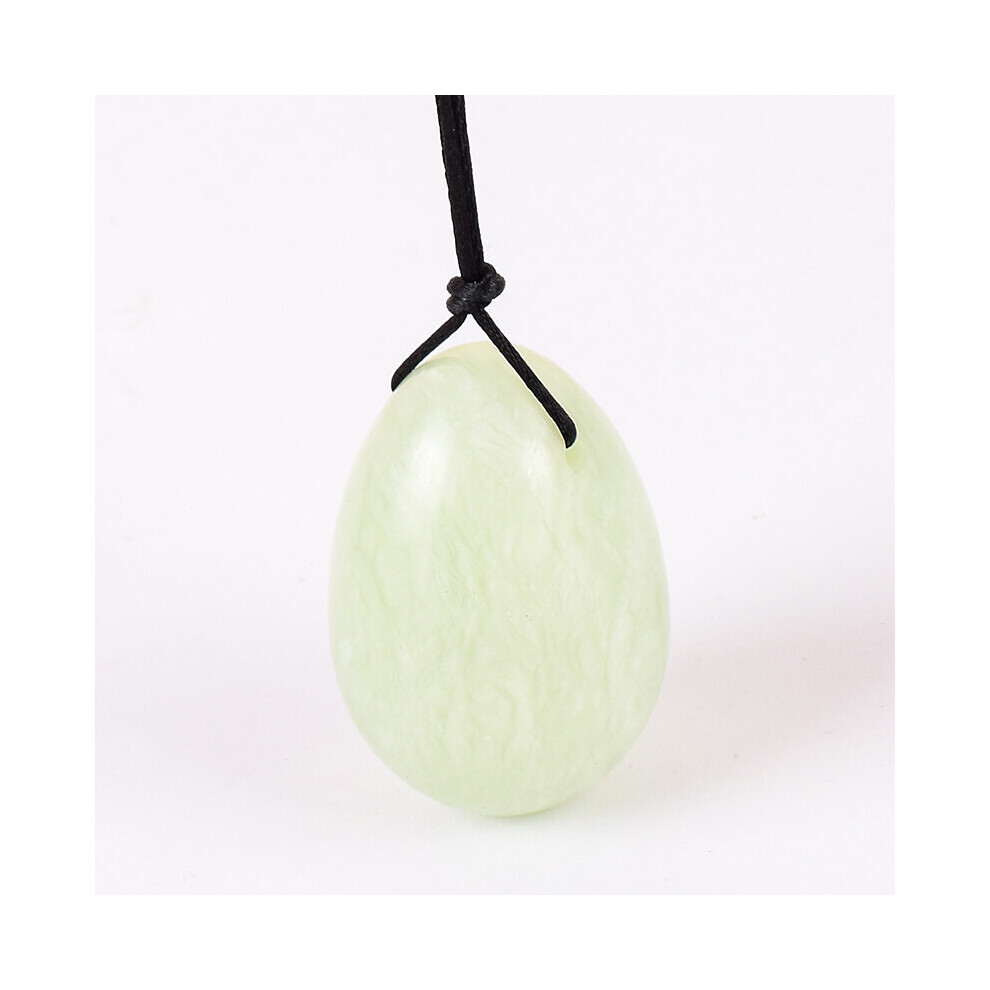 Dechoicelife (A-45X30 Drill) Crystal Yoni Egg Natural Xiuyan Jade Massage Egg Set Undrill&Wooden Base Mineral Ball Kegel Exercise Pelvic Floor Muscle Vaginal