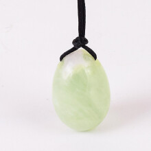 (a-40x25 drill) Crystal Yoni Egg Natural Xiuyan Jade Massage Egg Set Undrill&Wooden base Mineral Ball Kegel Exercise Pelvic Floor Muscle Vaginal