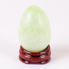 (a-45x30 undrill) Crystal Yoni Egg Natural Xiuyan Jade Massage Egg Set Undrill&Wooden base Mineral Ball Kegel Exercise Pelvic Floor Muscle Vaginal