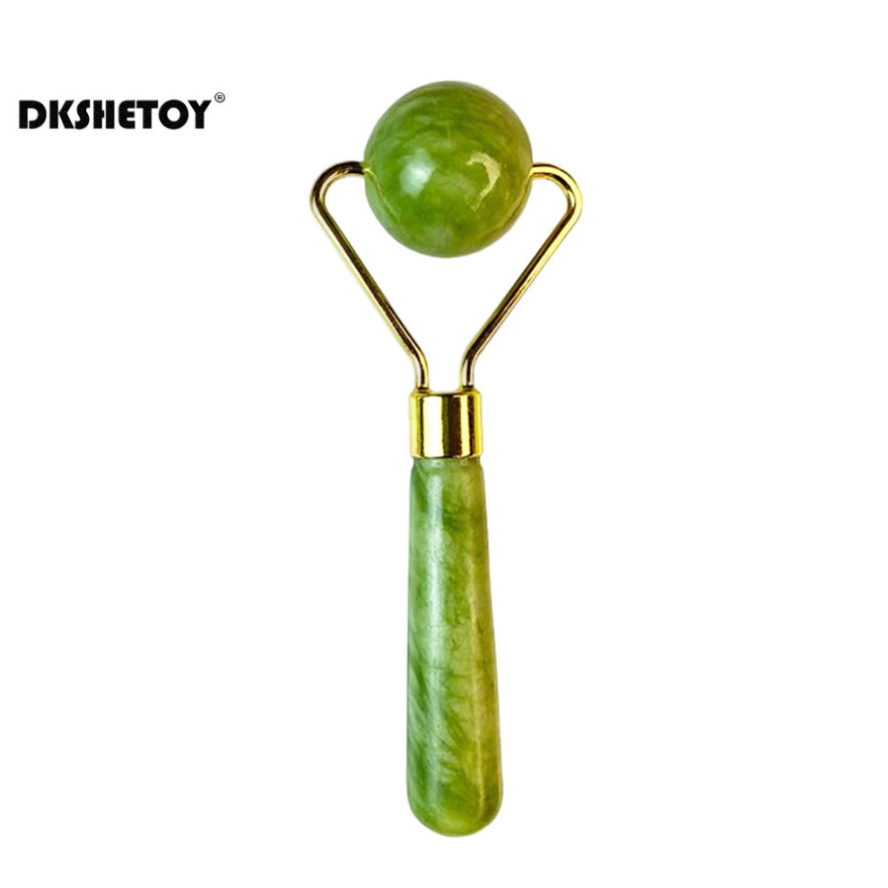 Dechoicelife Natural Jade Face Roller Anti-Aging Facial Roller Jade Stone Massager For Face Eye Roller For Eyes Facial Ice Roller Eye Roller