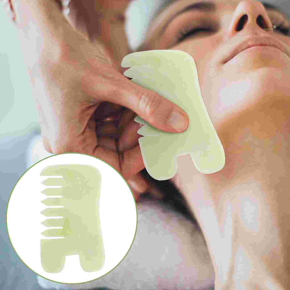 Dechoicelife Scraping Tool Board Massaging Comb Facial Jade Plate Scalp Hair Beauty Stone Scraper Guasha