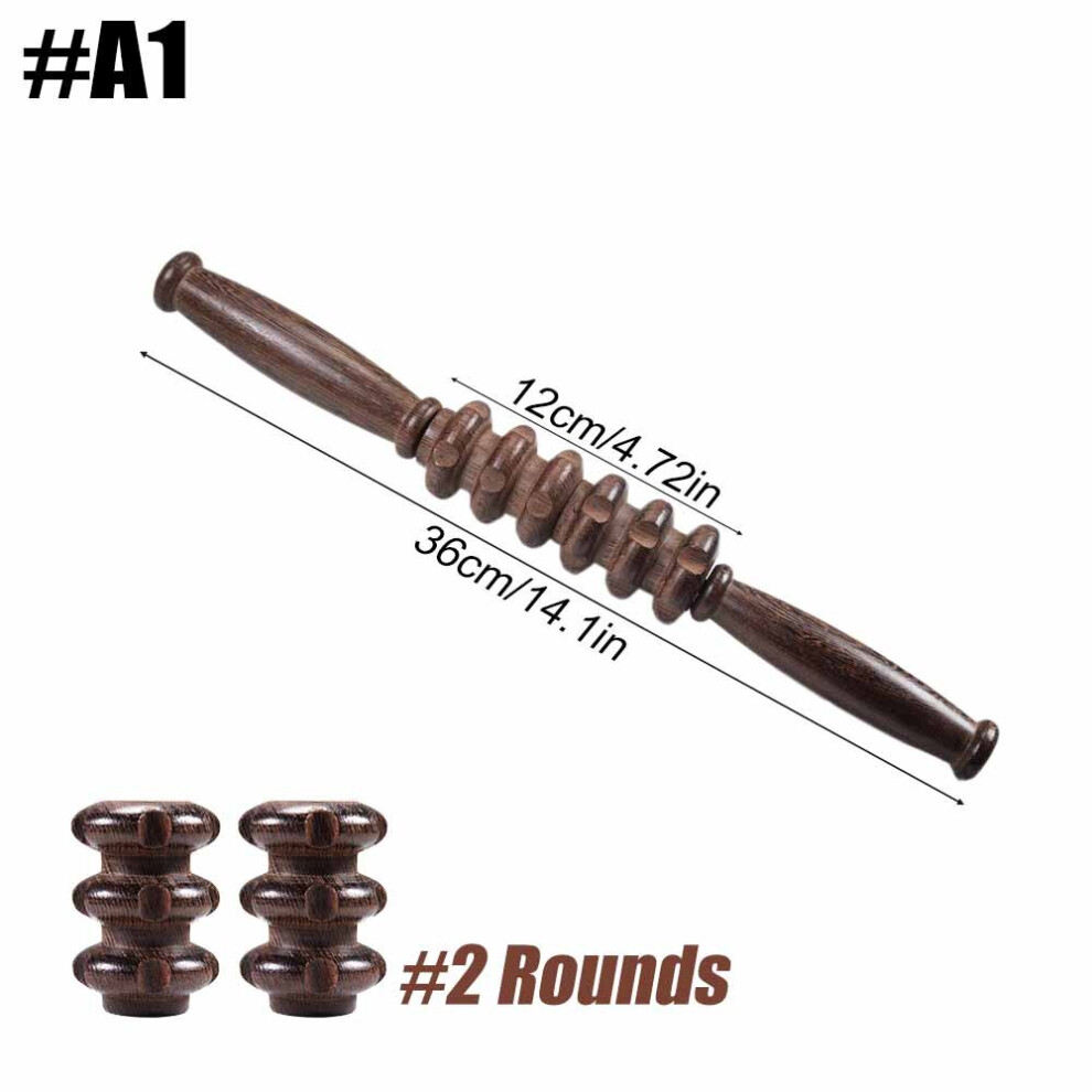 Dechoicelife (A-A1) Wood Muscle Roller Stick With Trigger Points Body Massager Roller For Waist Back Leg Relieve Muscle Soreness Cramping Tightness