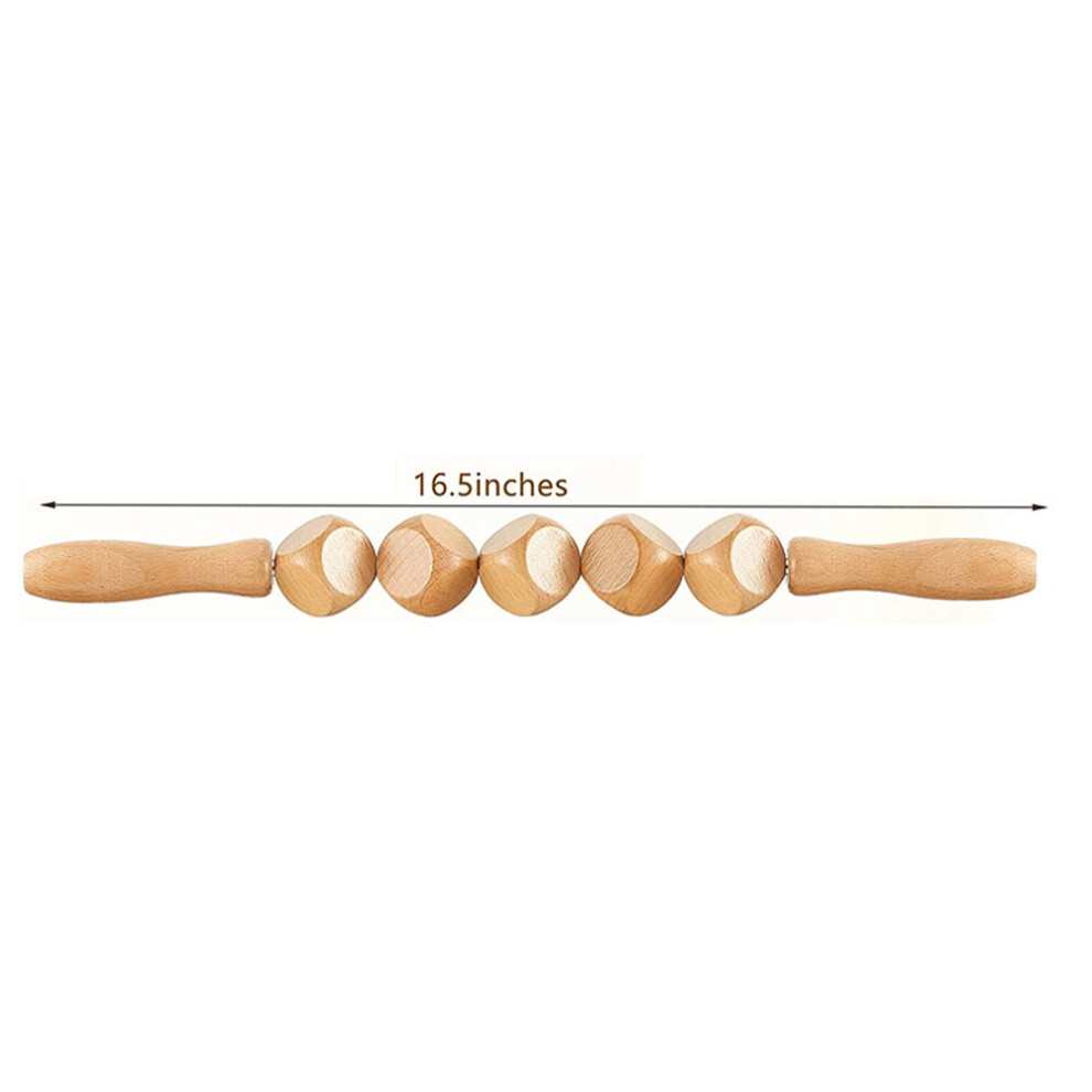 Dechoicelife (A-Style7) Manual Wooden Fascia Massage Roller Trigger Points For Release Cellulite Sore Muscle Blasting